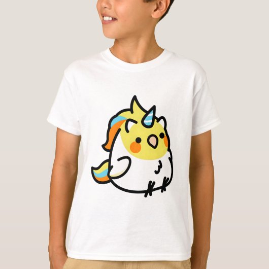 ユニコーンオカメインコのスクーティー Tシャツ (正面)