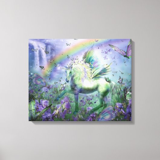 ユニコーンオブザチョウチョウファインアートキャンバス キャンバスプリント (正面)