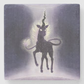 ユニコーンオブヴォイドエーテルと宇宙ファンタジーアート ストーンコースター (正面)