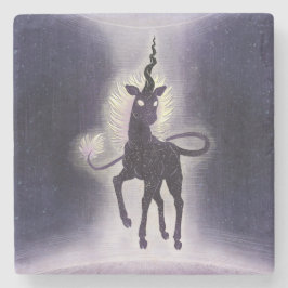 ユニコーンオブヴォイドエーテルと宇宙ファンタジーアート ストーンコースター