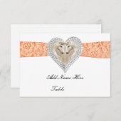 ユニコーンオレンジレーステーブル座席表 招待状 (正面/裏面)