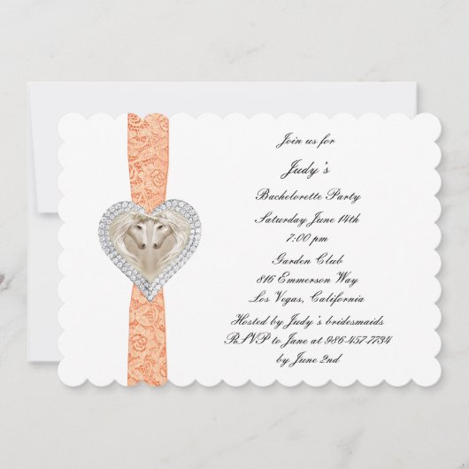 ユニコーンオレンジレースバチェロレッテ招待状 招待状 (正面)