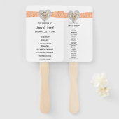 ユニコーンオレンジレース結婚式 プログラムファン ハンドファン (正面&裏面)