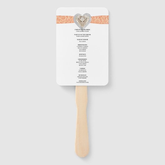 ユニコーンオレンジレース結婚式 プログラムファン ハンドファン (裏面)