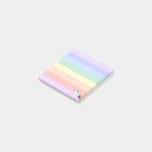ユニコーンオンパステルレインボーストライプの ポストイット (アングル)
