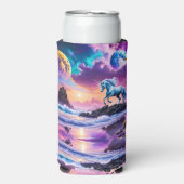 ユニコーンオンファンタジー熱帯ビーチ スリム缶クーラー (Seltzer正面)