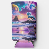 ユニコーンオンファンタジー熱帯ビーチ スリム缶クーラー (正面)