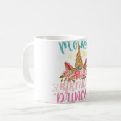 ユニコーンカスタムフローラホルン母プリンセスギフトT- コーヒーマグカップ (正面左)