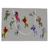 ユニコーンカスタム抱き枕 – 大、光沢 ラージペーパーバッグ (裏面)