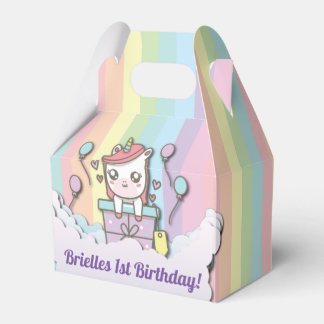 ユニコーンカスタム誕生日パーティーの好意ボックス フェイバーボックス