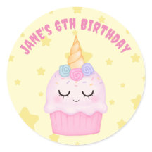 ユニコーンカップケーキパステル誕生日パーティー