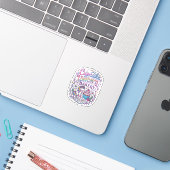 ユニコーンカップケーキ ユニコーンべーカリー 白背景 Pr シール (ノートパソコンとiPhone)