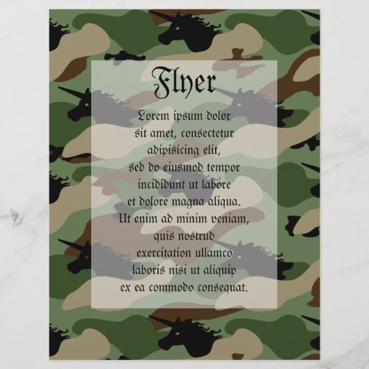 ユニコーンカモフラージュ チラシ (正面)