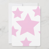 ユニコーンカラフルとピンクの星の誕生日パーティー 招待状 (裏面)
