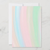 ユニコーンカラフルと虹の誕生日パーティー 招待状 (裏面)