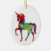 ユニコーンカラフルサークルオーナメント セラミックオーナメント (右)