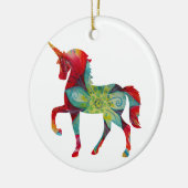 ユニコーンカラフルサークルオーナメント セラミックオーナメント (左)