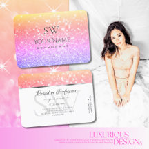 ユニコーンカラフルパステルレインボーグリッターイニシャル