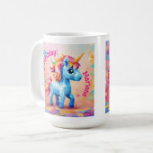 ユニコーンカラフルピナータ誕生日 コーヒーマグカップ (正面左)