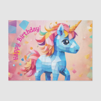 ユニコーンカラフルピナータ誕生日 薄葉紙