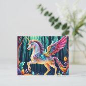 ユニコーンカラフルペガサス ポストカード (スタンド正面)