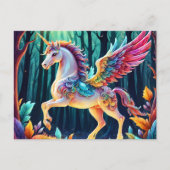 ユニコーンカラフルペガサス ポストカード (正面)