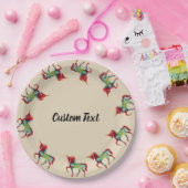 ユニコーンカラフルユニコーンカスタム文字紙プレート ペーパープレート (パーティー)