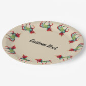 ユニコーンカラフルユニコーンカスタム文字紙プレート ペーパープレート (アングル)