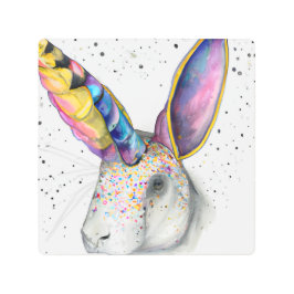 ユニコーンカラフルラビットメタルプリント メタルプリント