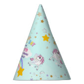ユニコーンカラフルレインボーかわいい魔法のピンク パーティーハット (右)