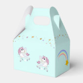 ユニコーンカラフルレインボーかわいい魔法のピンク フェイバーボックス (裏面サイド)