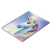 ユニコーンカラフルレインボー感謝ジャーナル ノートブック (左側)