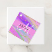 ユニコーンカラフルレインボー金ゴールドグリッターモノグラム フェイバータグ (インサイチュ)