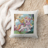 ユニコーンカラフル装飾用クッション クッション (ブランケット)