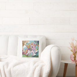 ユニコーンカラフル装飾用クッション クッション