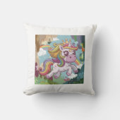 ユニコーンカラフル装飾用クッション クッション (正面)