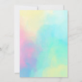 ユニコーンカラフル誕生日招待状 招待状 (裏面)