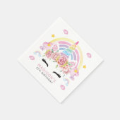 ユニコーンカラフル誕生日 スタンダードカクテルナプキン (角)