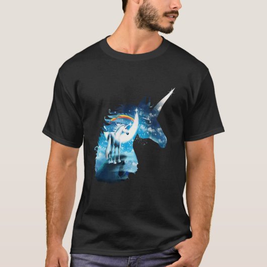 ユニコーンカラフル頭 Tシャツ (正面)