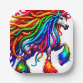ユニコーンカラフル ペーパープレート (正面)