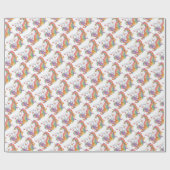 ユニコーンカラフル ラッピングペーパー (フラット)