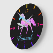 ユニコーンカラフル ラージ壁時計 (傾斜)