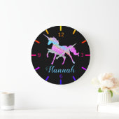 ユニコーンカラフル ラージ壁時計 (ホーム)