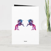 ユニコーンカラフル、誕生日 カード (裏面)