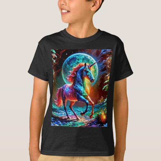 ユニコーンカラフル Tシャツ (正面)
