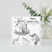 ユニコーンカラーリングガールカードハッピーバレンタインデー (スタンド正面)