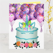 ユニコーンカード カード (黄色い花)