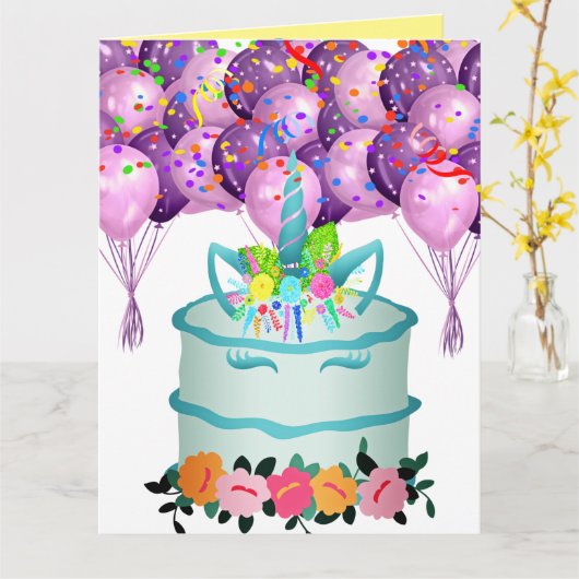 ユニコーンカード カード (黄色い花)