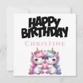 ユニコーンガーリーハッピーバースデーカード シーズンカード (正面)
