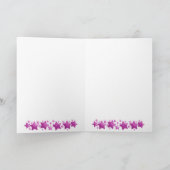 ユニコーンガーリーピンクの紫の星10歳の誕生日 カード (内部)